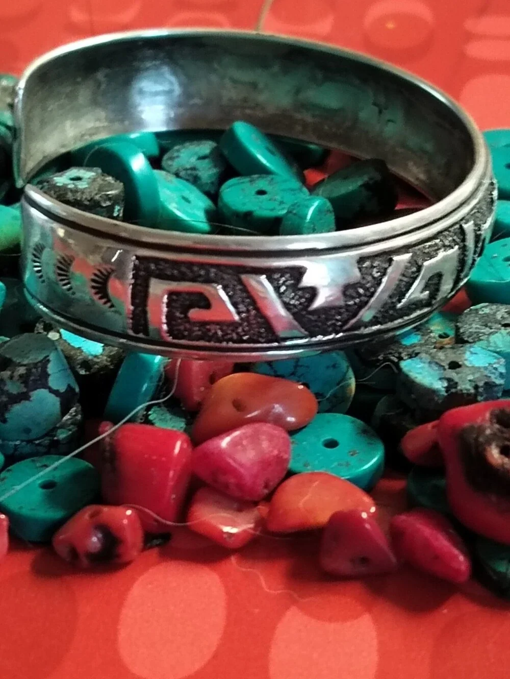 Very Early Tommy Singer Horses Cuff